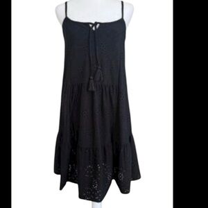 NWT Esqualo Broderie Eyelet Dress in Black size Small